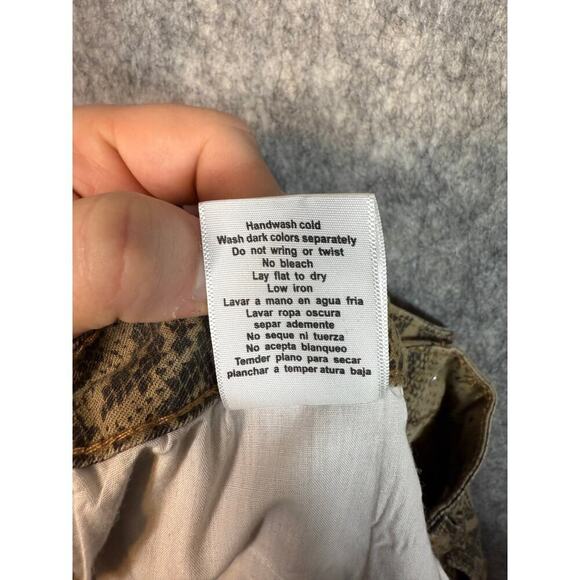 Judy Blue Skinny Fit Tan Size 13/31 Snakeskin Stretch Pants Mid Rise JB84177 - Picture 6 of 9